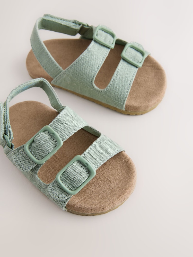 Sage Green Touch Fastening Baby Sandals (0-2mths) - Image 5 of 5