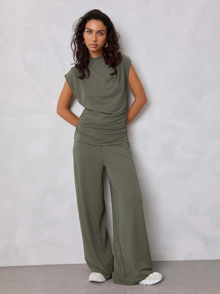 Grey Wide Leg Trousers - Image 1 of 7