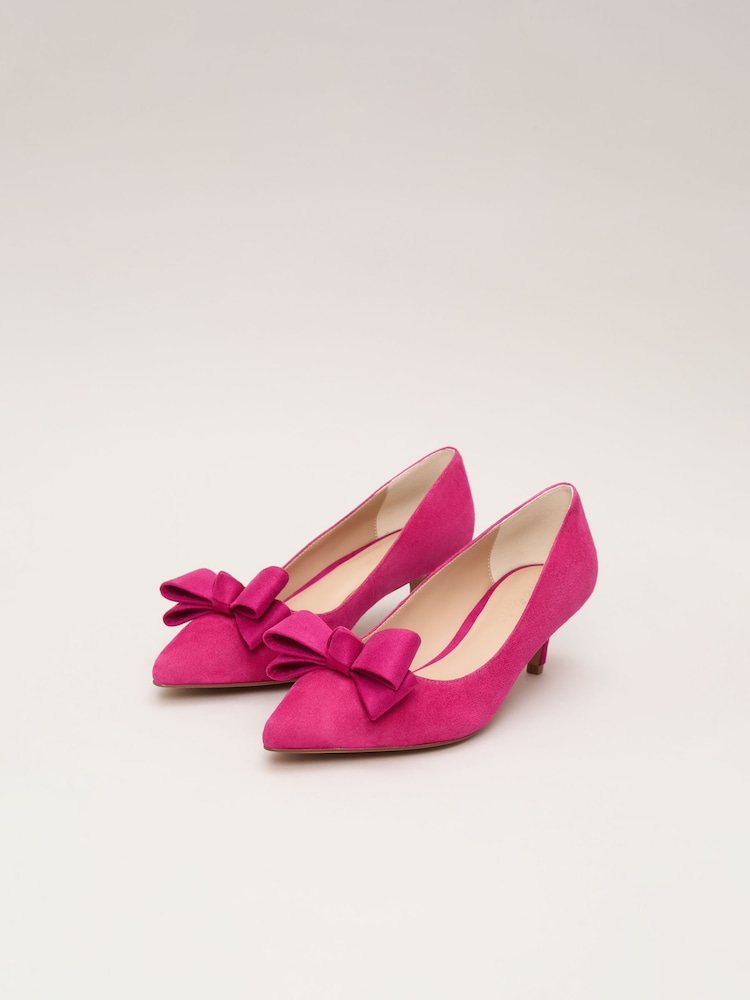 Phase Eight Pink Suede Kitten Heel - Image 2 of 7 Phase Eight Pink Suede Kitten Heel - Image 2 of 7