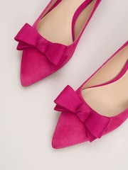 Phase Eight Pink Suede Kitten Heel - Image 4 of 7