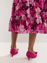Phase Eight Pink Suede Kitten Heel - Image 7 of 7