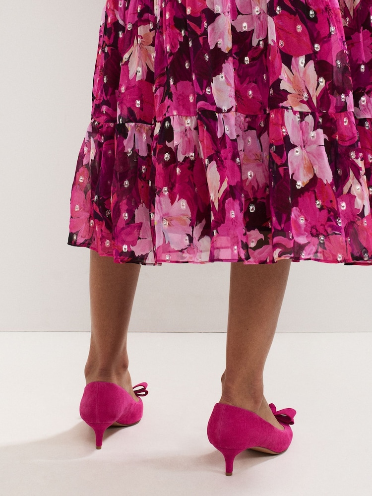 Phase Eight Pink Suede Kitten Heel - Image 7 of 7 Phase Eight Pink Suede Kitten Heel - Image 7 of 7