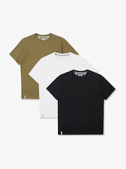 Threadbare Cotton Jersey Slub Crew Neck T-Shirts 3 Pack - صورة 1 من 1