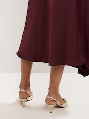 Phase Eight Gold Kitten Heel Shoes - Image 7 of 7
