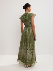 Phase Eight Green Astrid Frill Dress - Image 2 of 7