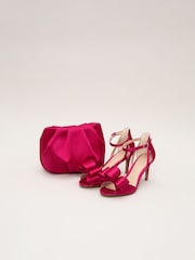 Phase Eight Pink Satin Bow Sandals - Image 5 of 7
