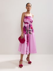 Phase Eight Pink Satin Bow Sandals - Image 6 of 7