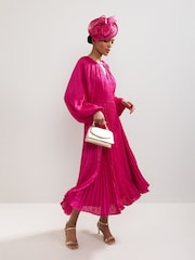 Phase Eight Pink Faye Textured Dress - Image 1 of 5