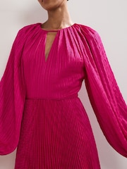 Phase Eight Pink Faye Textured Dress - Image 4 of 5