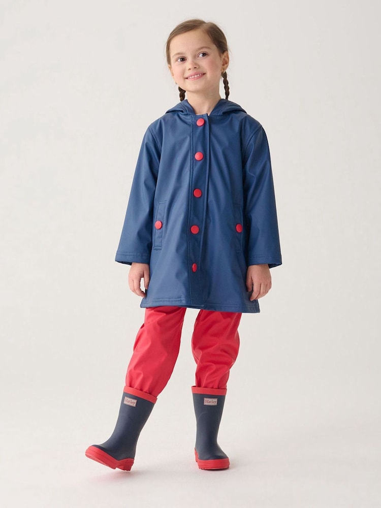 Hatley Blue Navy and Red Matte Rain Wellies - Image 4 of 4 Hatley Blue Navy and Red Matte Rain Wellies - Image 4 of 4