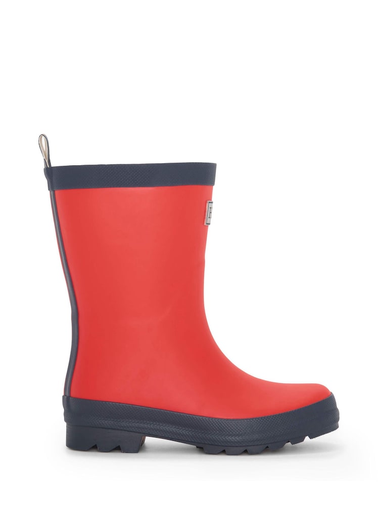 Hatley Red and Navy Matte Rain Wellies - Image 1 of 4 Hatley Red and Navy Matte Rain Wellies - Image 1 of 4