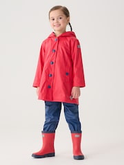 Hatley Red and Navy Matte Rain Wellies - Image 4 of 4
