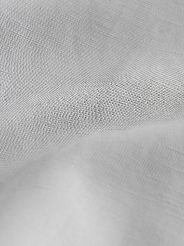 Grey Collarless Bomber Jacket with Linen - Image 9 of 9