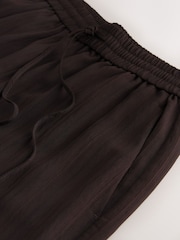 Шоколад күрөң - Textured Stripe Wide Leg Trousers - 10ичинен 10 сүрөт