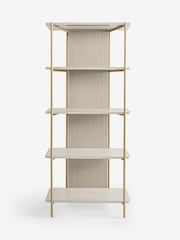 Light Grey Valencia Marble Mango Wood Bookcase Shelf - Image 4 of 8