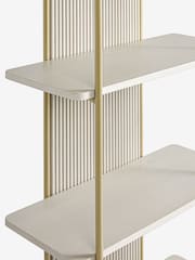 Light Grey Valencia Marble Mango Wood Bookcase Shelf - Image 6 of 8