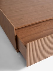 Dark Marlow Glass Oak Effect Large Coffee Table - Image 8 of 8