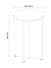 White Painted Side Table - Image 3 of 6