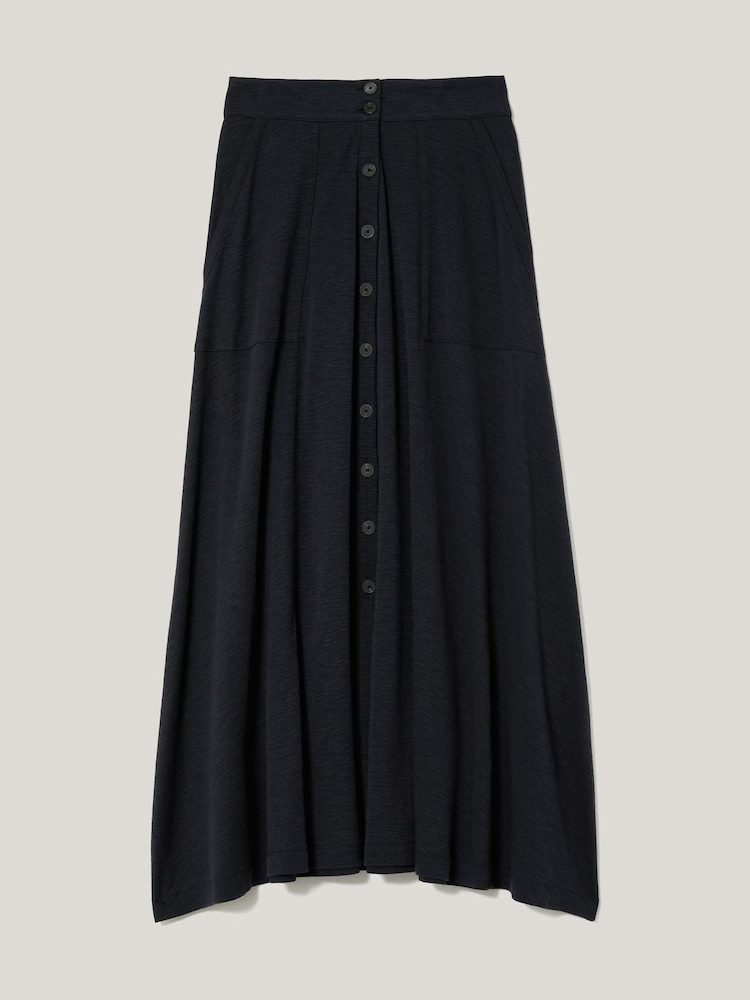 Jigsaw Blue Cotton Luxe Skirt - Image 5 of 5