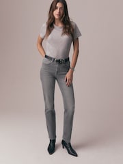 Grey Slim Mid Rise Stretch Jeans - Image 2 of 9