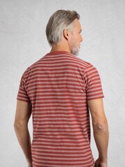 Weird Fish Red Steve Textured Stripe T-Shirt - Image 2 of 6