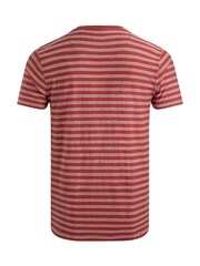 Weird Fish Red Steve Textured Stripe T-Shirt - Image 6 of 6