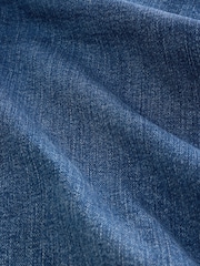 Denim Dark Blue Mid Rise Ankle Length Stretch Straight Jeans - Image 9 of 9