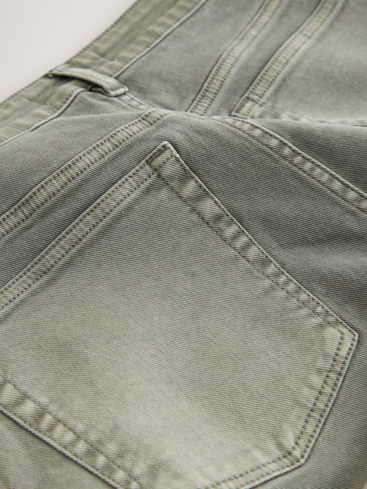 Sage Green Mid Rise Ankle Length Stretch Straight Jeans - Image 8 of 8 Sage Green Mid Rise Ankle Length Stretch Straight Jeans - Image 8 of 8