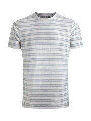 Weird Fish Grey Steve Textured Stripe T-Shirt - Image 5 of 6