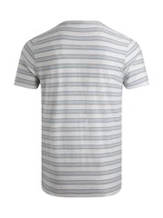 Weird Fish Grey Steve Textured Stripe T-Shirt - Image 6 of 6