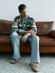 Grey High Rise Stretch Wide Leg Jeans - Image 1 of 8