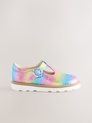 Multi Rainbow Shimmer Wide Fit (G) T-Bar Shoes - Image 2 of 6