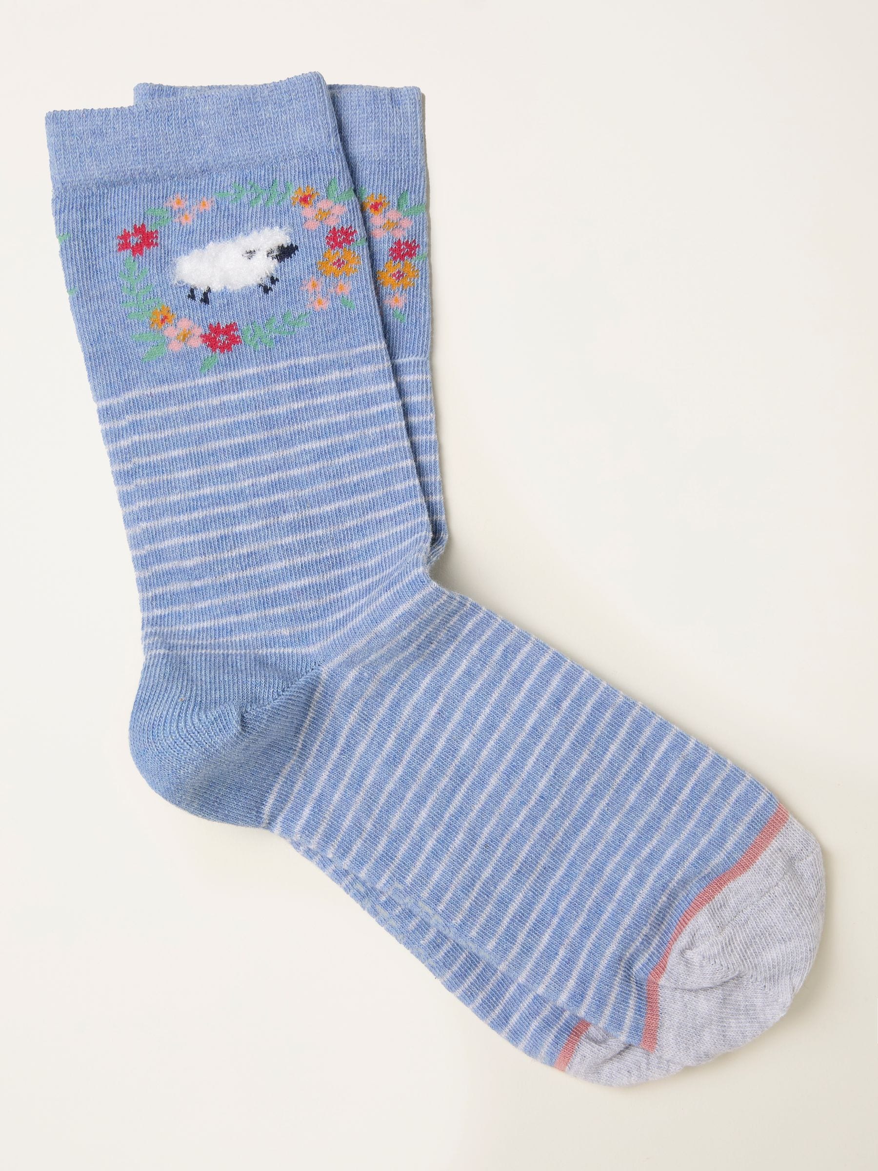 Fat Face Women's Socks - Blue - Cotton Blend