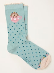 FatFace Green Haze Hedgehog Socks - Image 1 of 2