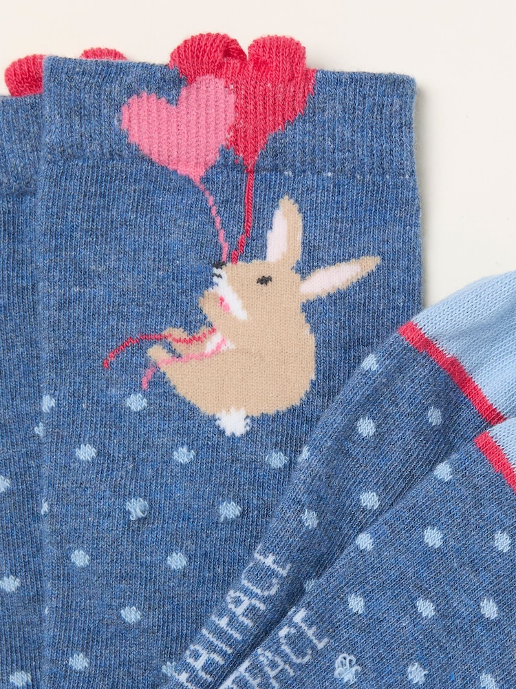 FatFace Navy Bunny Socks - Image 2 of 2 FatFace Navy Bunny Socks - Image 2 of 2