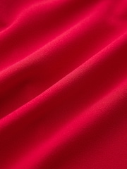 Red Halter Neck Midi Occasion Dress - Image 7 of 7