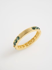 Ted Baker Gold Tone Tone Rosie: Crystal Rock Hinged Bangle Bracelet - Image 1 of 6