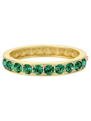 Ted Baker Gold Tone Tone Rosie: Crystal Rock Hinged Bangle Bracelet - Image 4 of 6