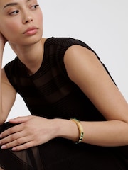 Ted Baker Gold Tone Tone Rosie: Crystal Rock Hinged Bangle Bracelet - Image 6 of 6