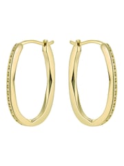 Ted Baker Gold Tone Shivanna: Crystal Shimmer Hoop Earrings - Image 2 of 5