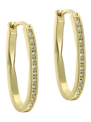 Ted Baker Gold Tone Shivanna: Crystal Shimmer Hoop Earrings - Image 4 of 5