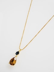 Ted Baker Gold Tearsa: Crystal Teardrop Pendant Necklace - Image 1 of 5