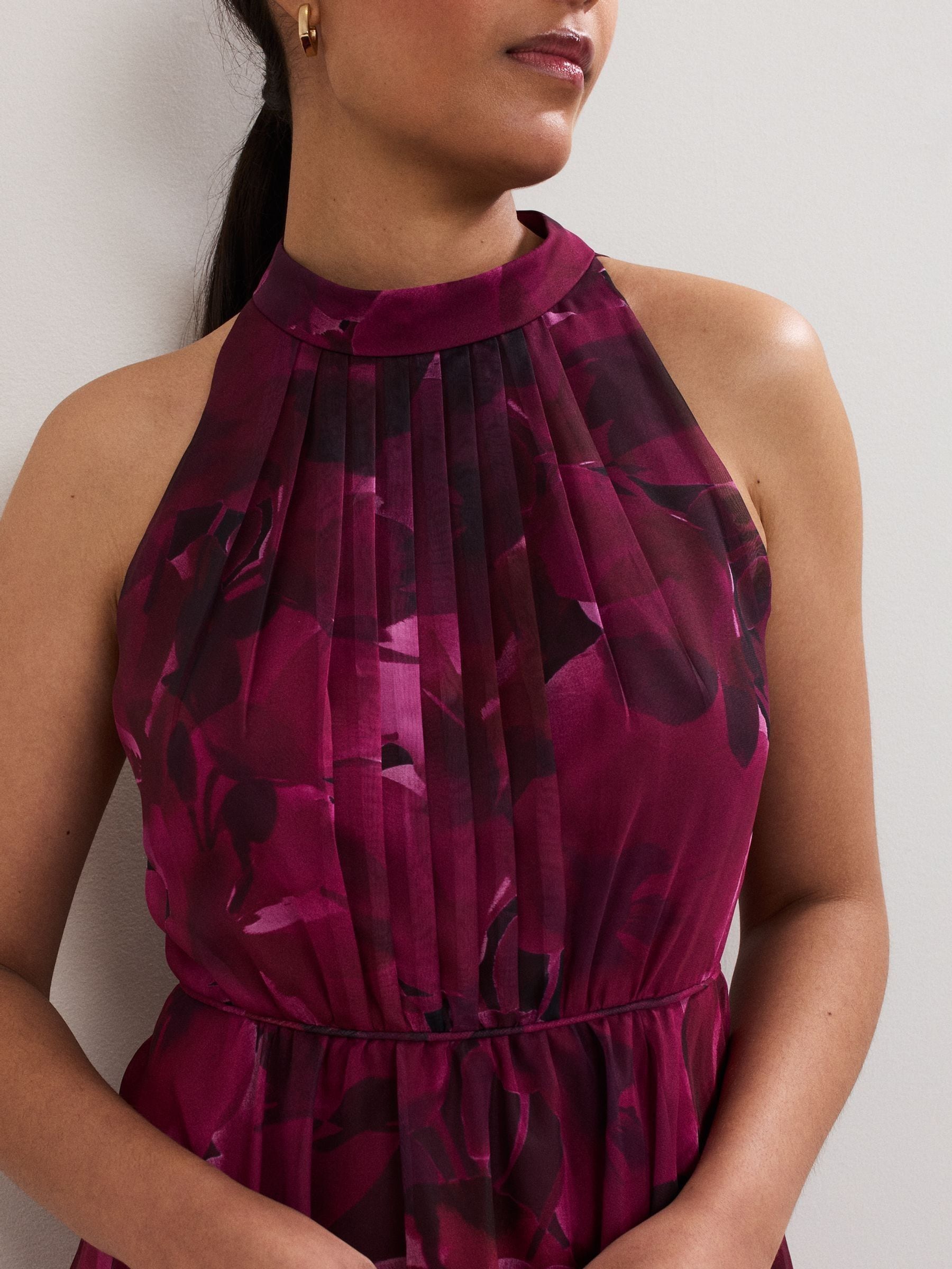 Buy Phase Eight Purple Petite Bethany Floral Print Dress