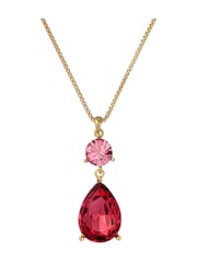 Ted Baker Gold Tone Tearsa: Crystal Teardrop Pendant Necklace - Image 1 of 1