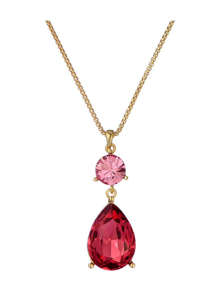 Ted Baker Gold Tone Tearsa: Crystal Teardrop Pendant Necklace - Image 1 of 1