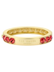 Ted Baker Rose Gold Tone Rosie: Crystal Rock Hinged Bangle Bracelet - Image 3 of 6