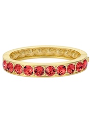 Ted Baker Rose Gold Tone Rosie: Crystal Rock Hinged Bangle Bracelet - Image 4 of 6