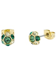 Ted Baker Gold Gemme: Crystal Gem Cluster Stud Earrings - Image 3 of 4