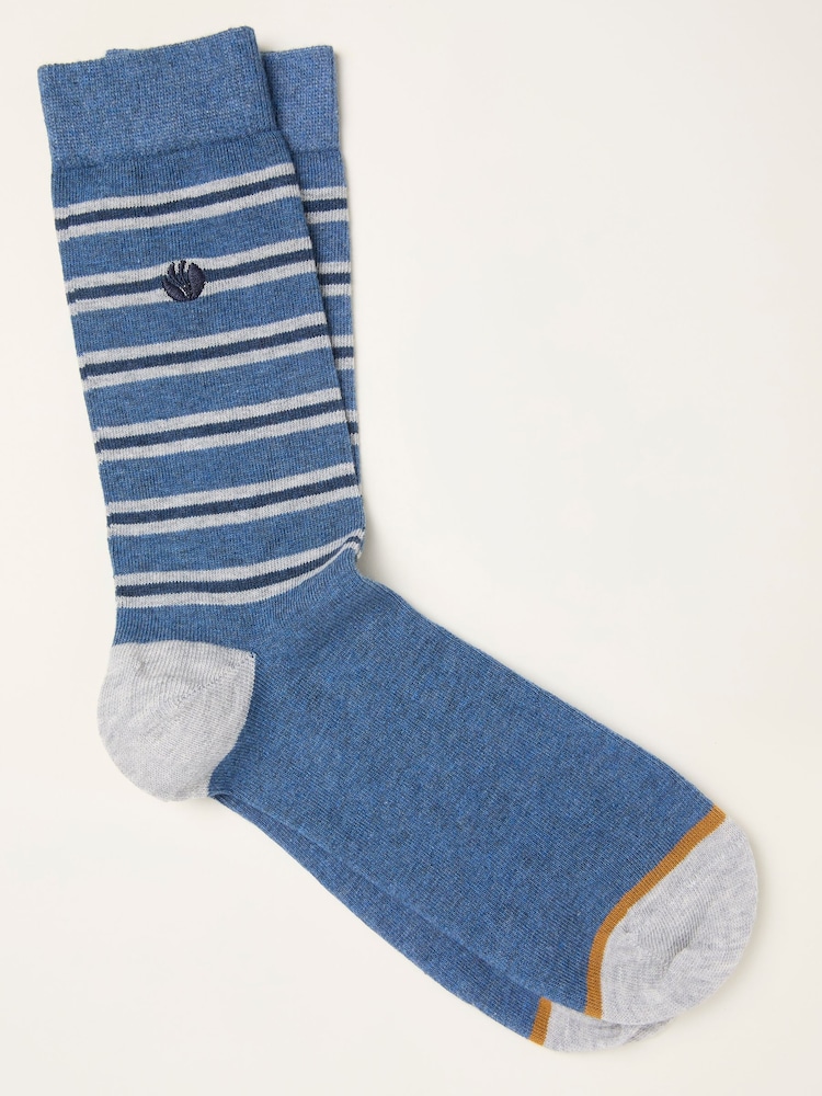 FatFace Blue Striped Socks - Image 1 of 2 FatFace Blue Striped Socks - Image 1 of 2