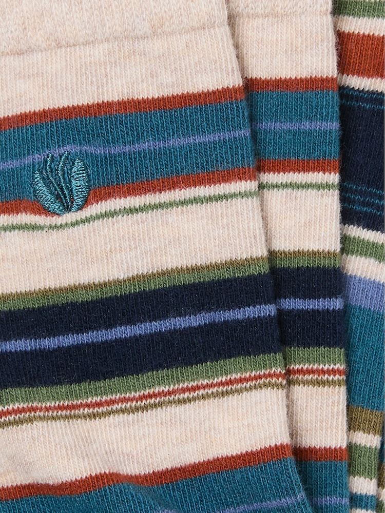 FatFace Multi Colour Stripe Socks - Image 2 of 2